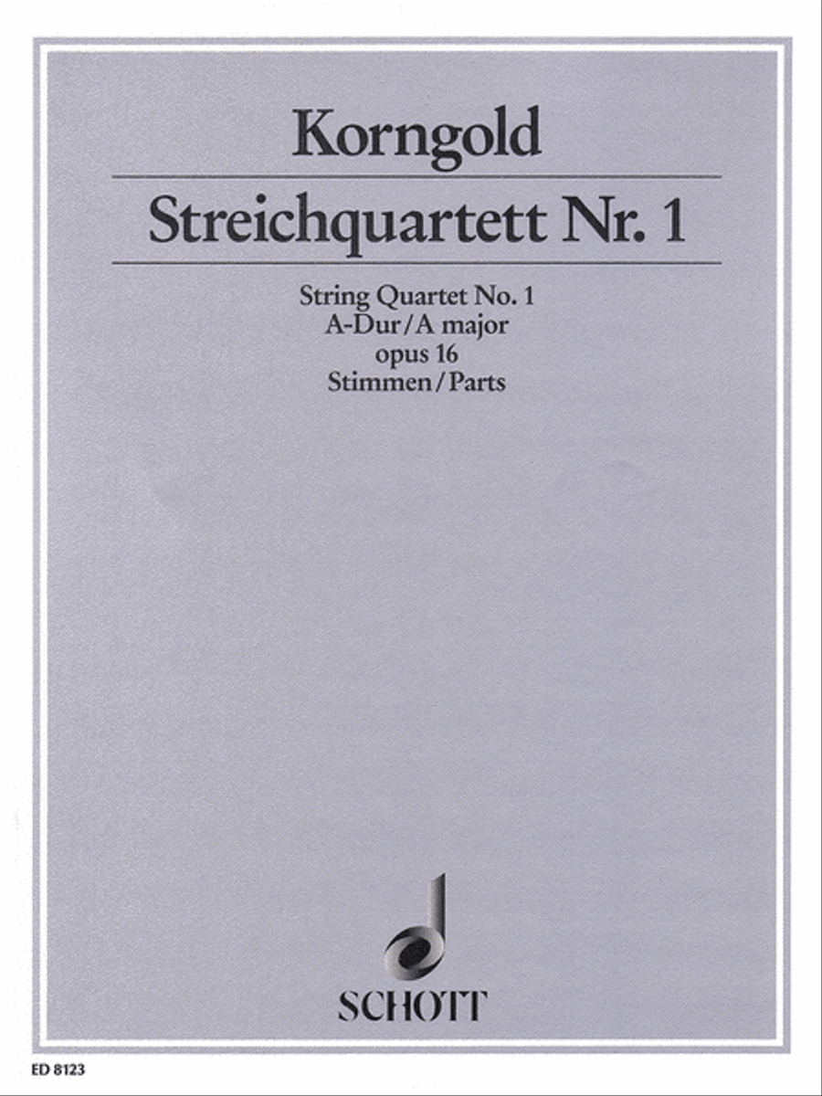 String Quartet No. 1 in A Major, Op. 16 String Quartet scores gallery preview page 1