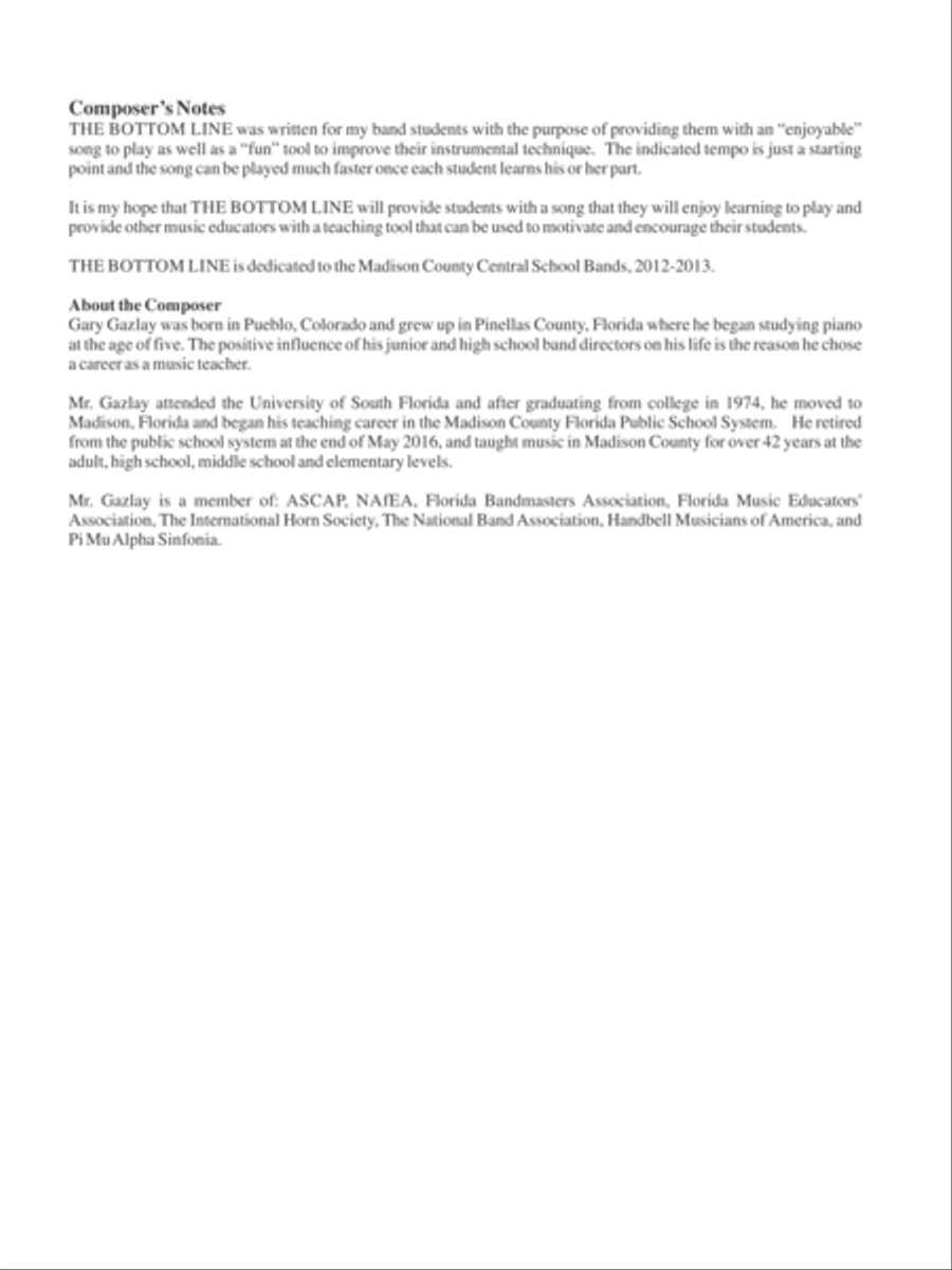 The Bottom Line Concert Band scores gallery preview page 3