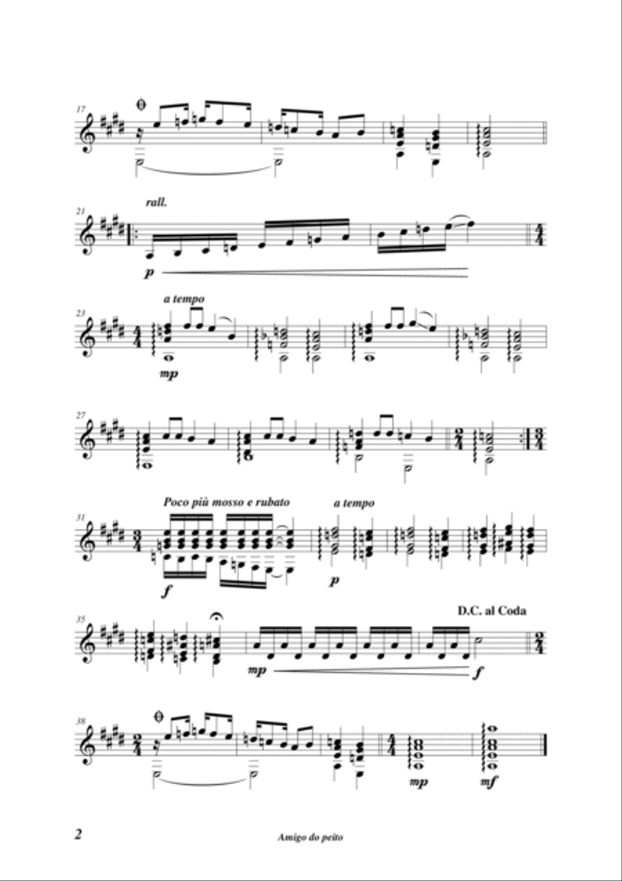Amigo do peito Opus 30 Classical Guitar scores gallery preview page 4