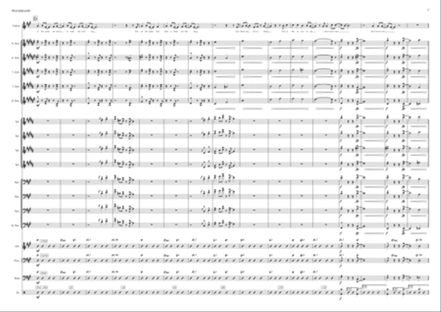 Wonderwall Wonderwall Jazz Ensemble scores gallery preview page 5