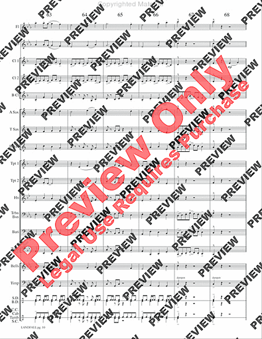 Landfall Concert Band scores gallery preview page 13