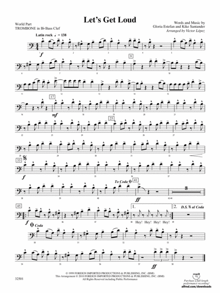 Let's Get Loud: (wp) 1st B-flat Trombone B.C.