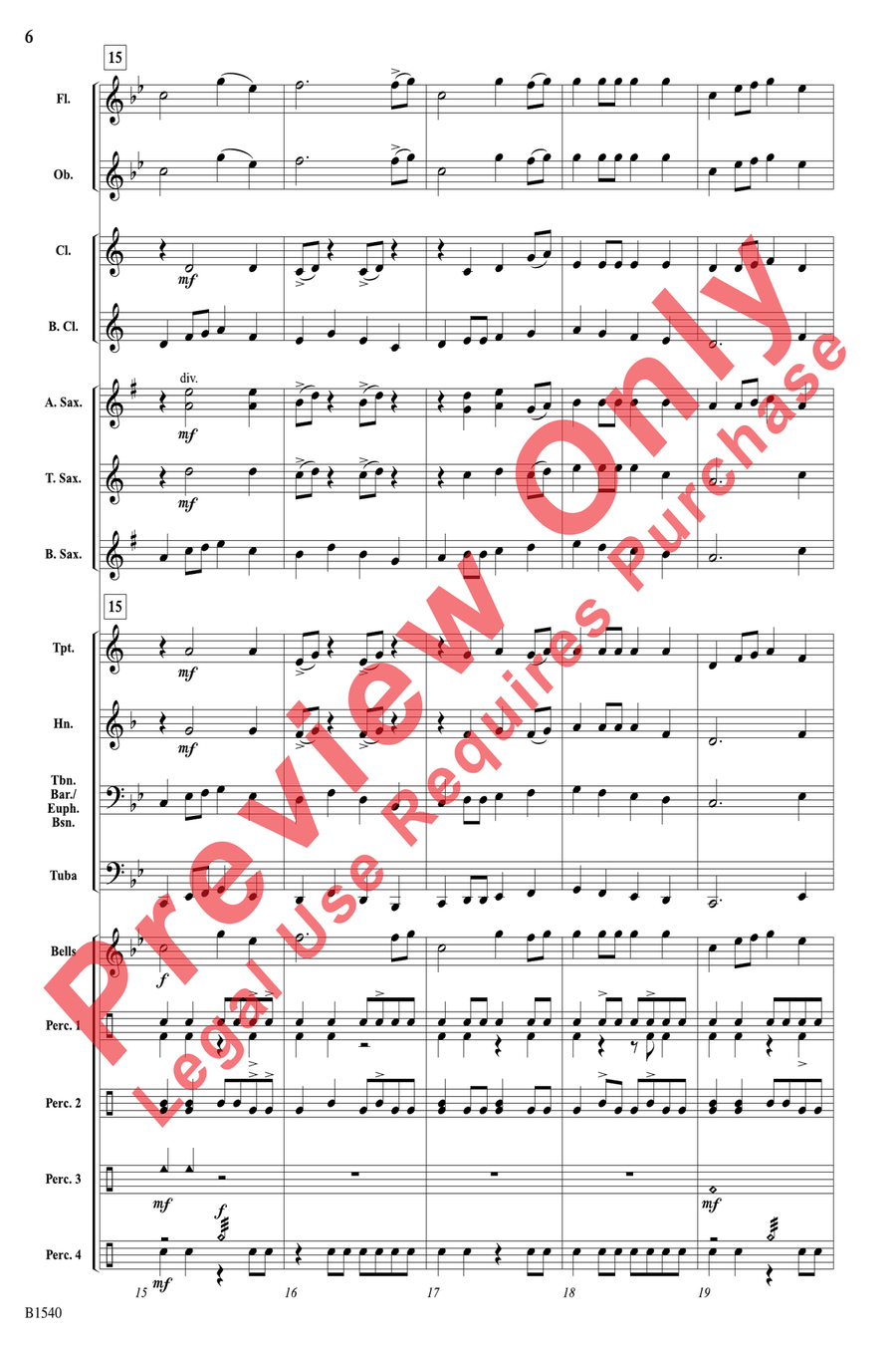 Tambora! Concert Band scores gallery preview page 6