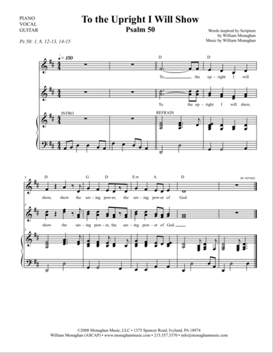 To the Upright I Will Show (Psalm 50) Choir scores gallery preview page 1