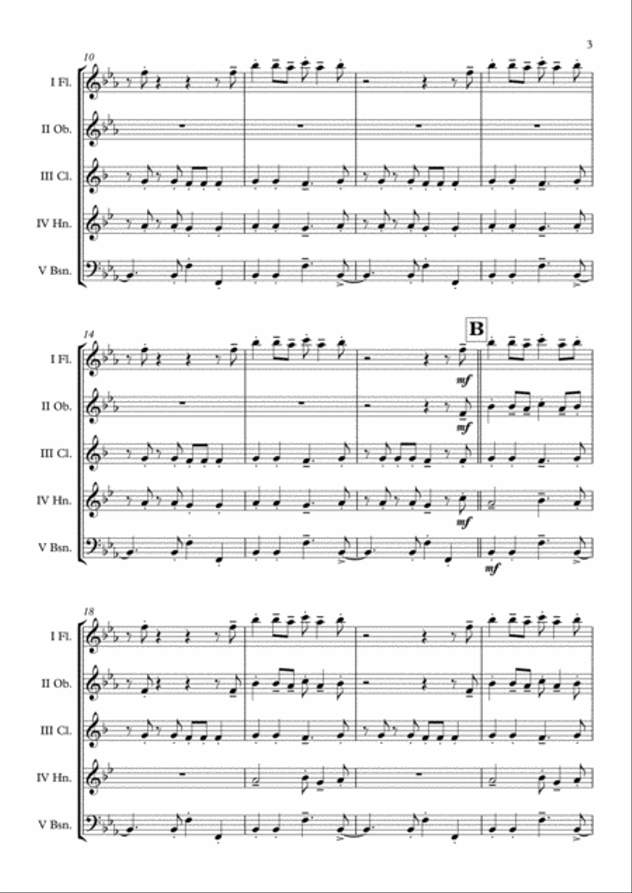 Tequila Woodwind Quintet scores gallery preview page 3