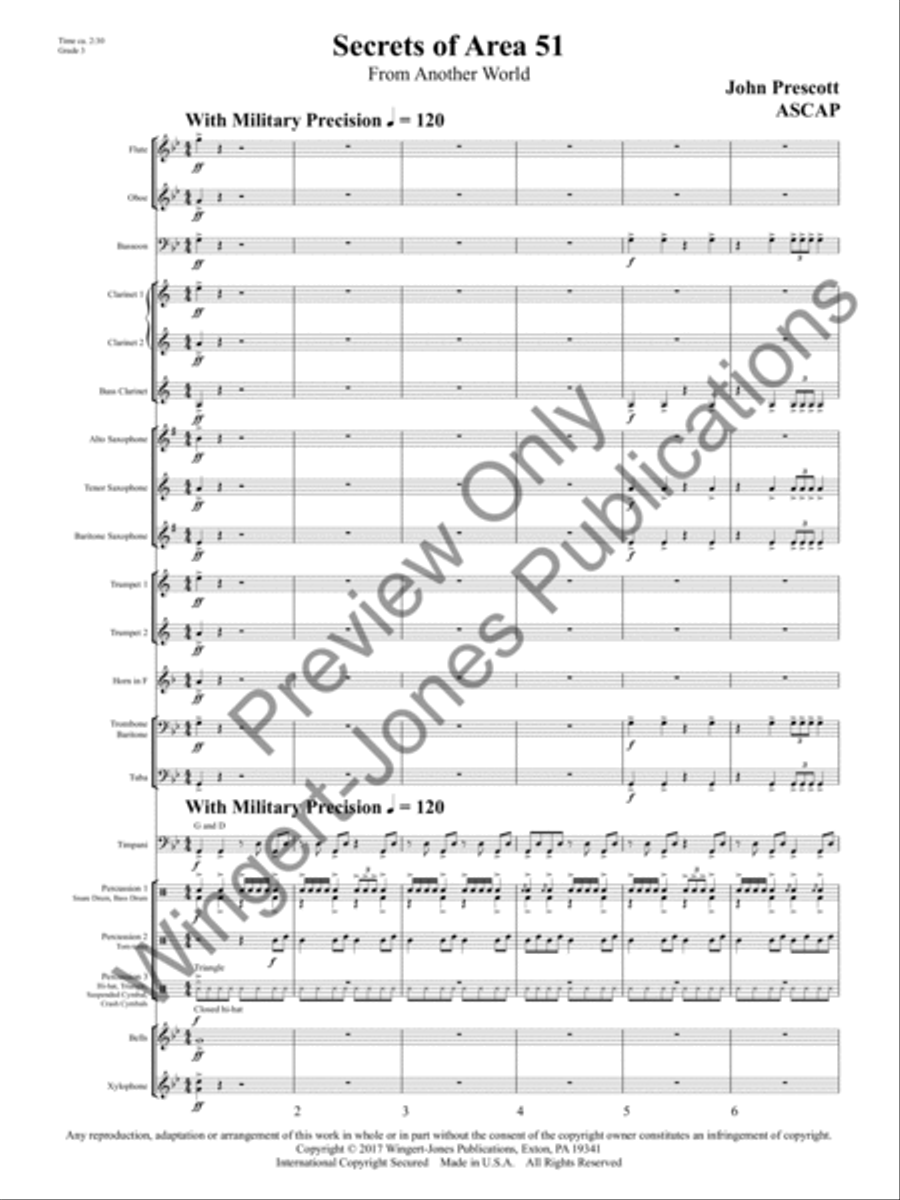 Secrets of Area 51 Concert Band scores gallery preview page 4