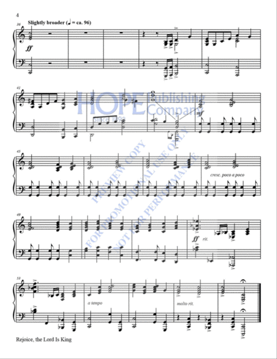 Rejoice, the Lord Is King Set of Parts scores gallery preview page 13