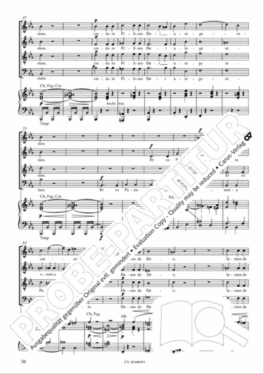 Mass in E flat major (Messe in Es) SATTB scores gallery preview page 37