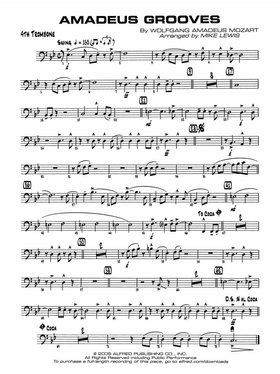 Amadeus Grooves: 4th Trombone
