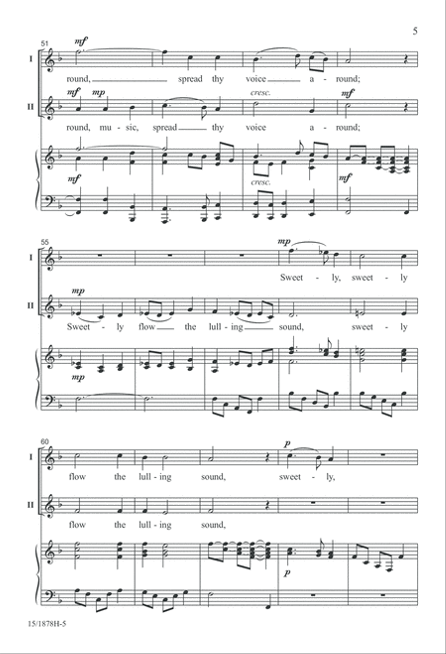 Music, Spread Thy Voice Around 2-Part scores gallery preview page 5