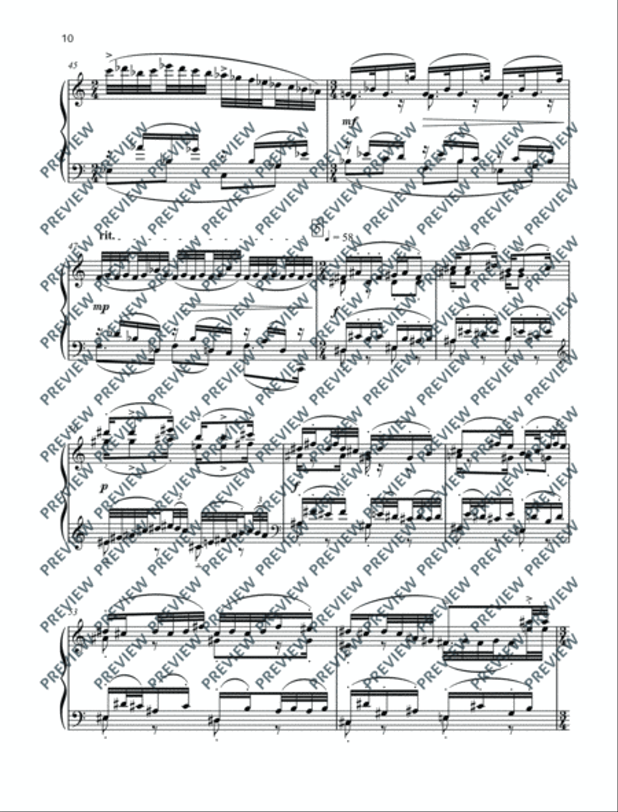 Falling Flowers Piano Solo scores gallery preview page 11