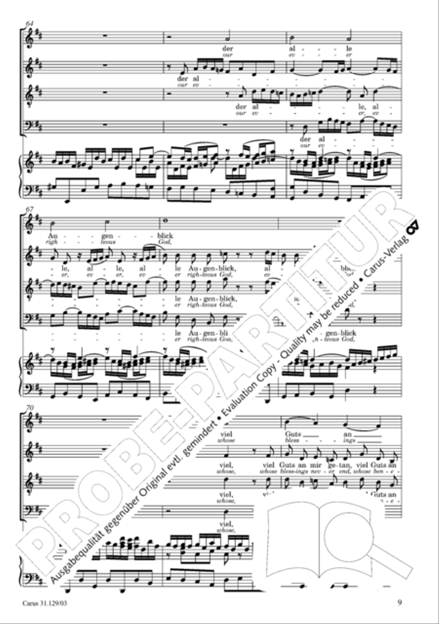 All glory to the Lord, our God (Gelobet sei der Herr, mein Gott) 4-Part scores gallery preview page 12
