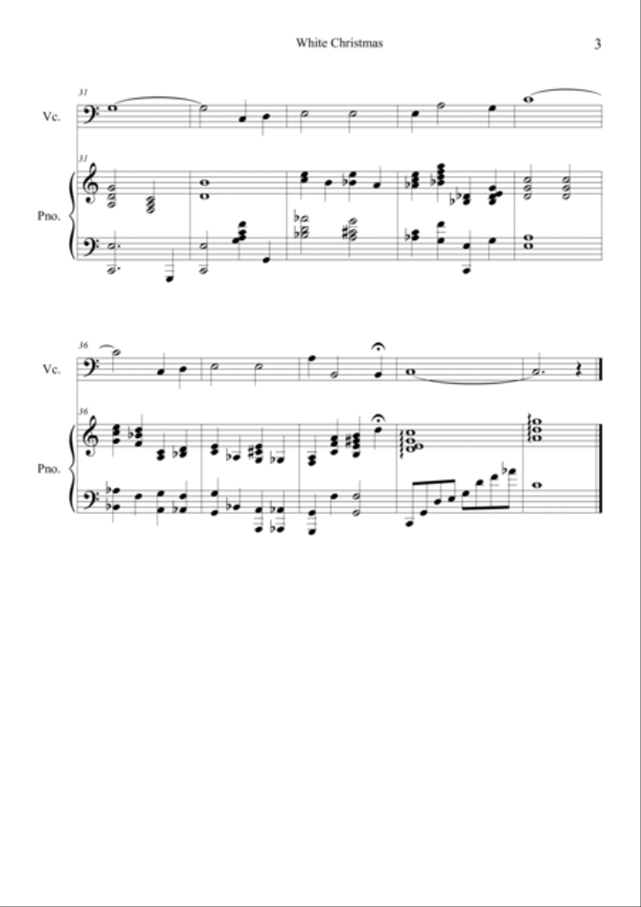 I'm Dreaming Of A White Christmas Piano scores gallery preview page 3