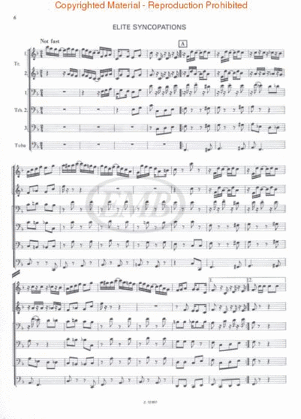Five Ragtimes for Brass Ensemble