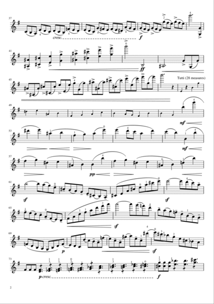 Mendelssohn - Violin Concerto In E Minor, Op.64 - For Violin Solo With Fingered Violin Solo scores gallery preview page 2