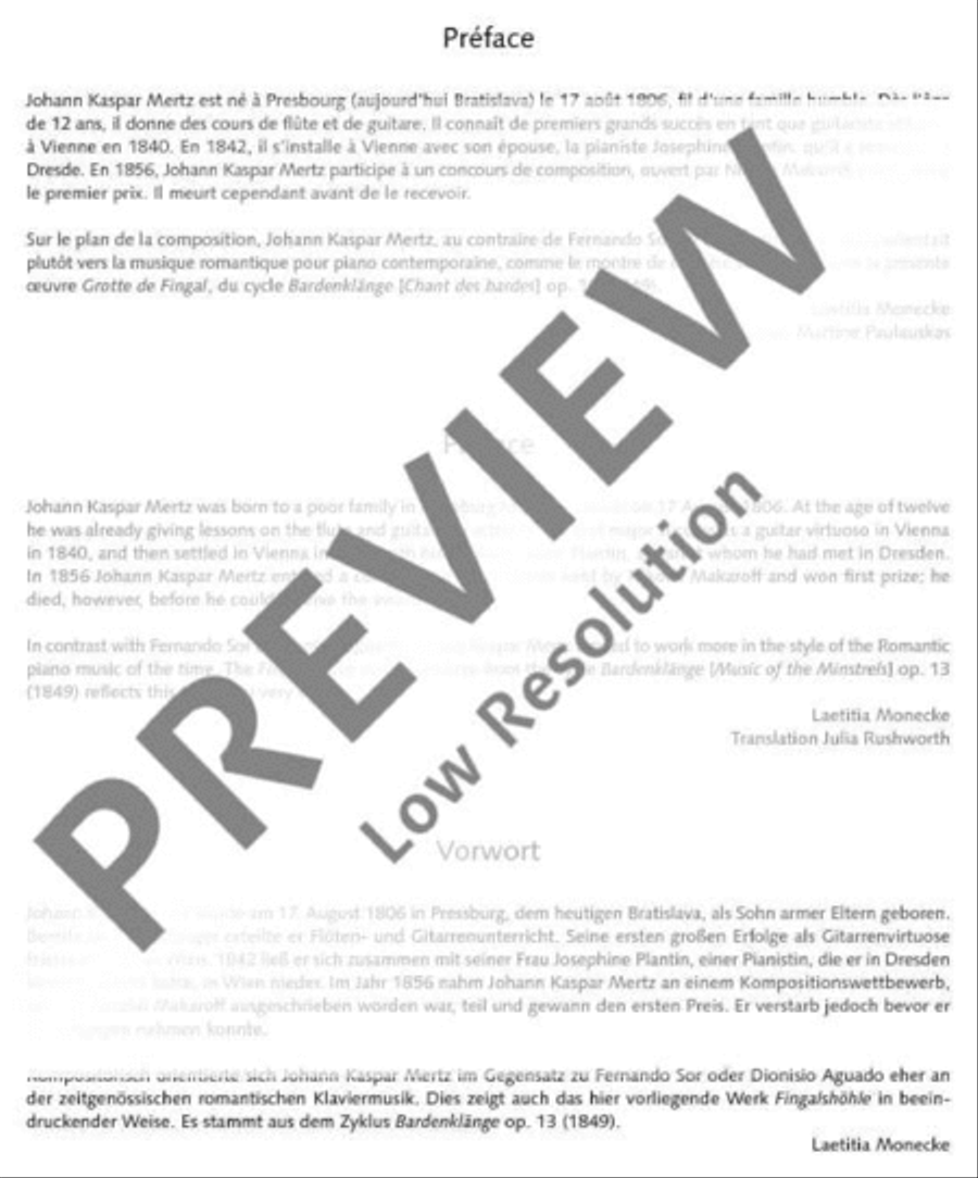 Fingal's cave Classical Guitar scores gallery preview page 4