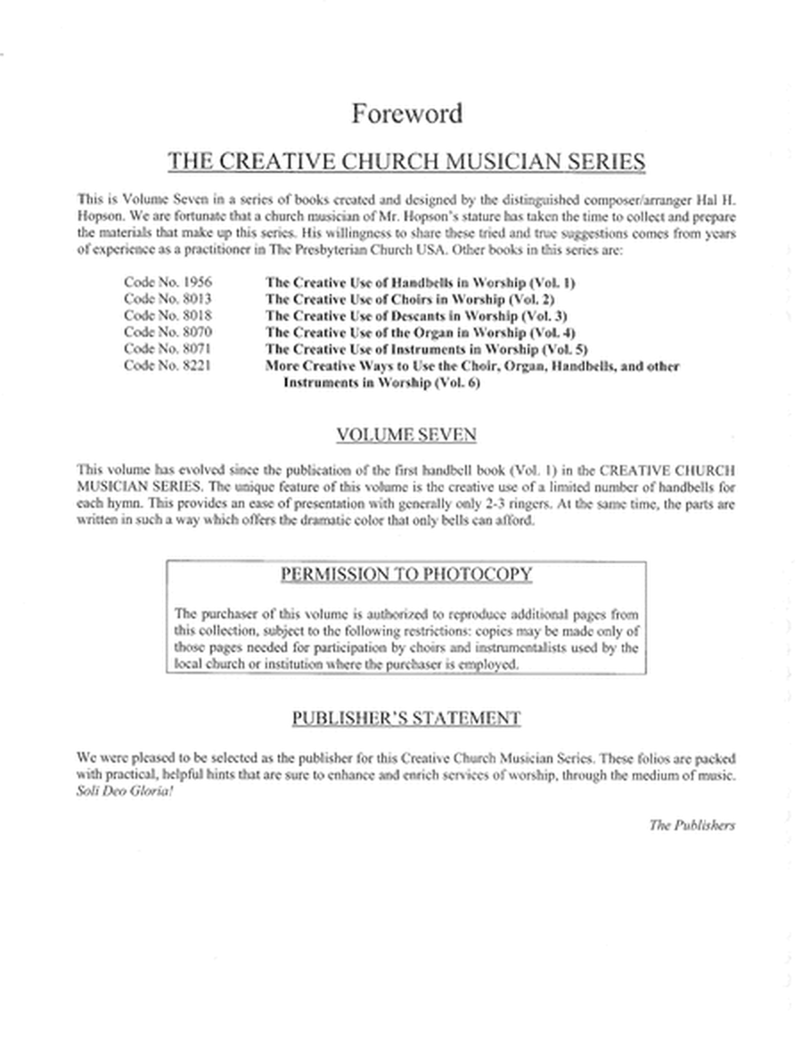 Creative Use of Handbells in Worship Bk 2 (Vol. 7)-Digital Download