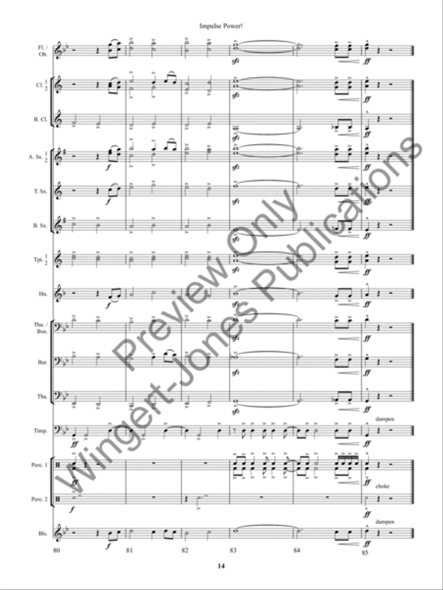 Impulse Power! Concert Band scores gallery preview page 18