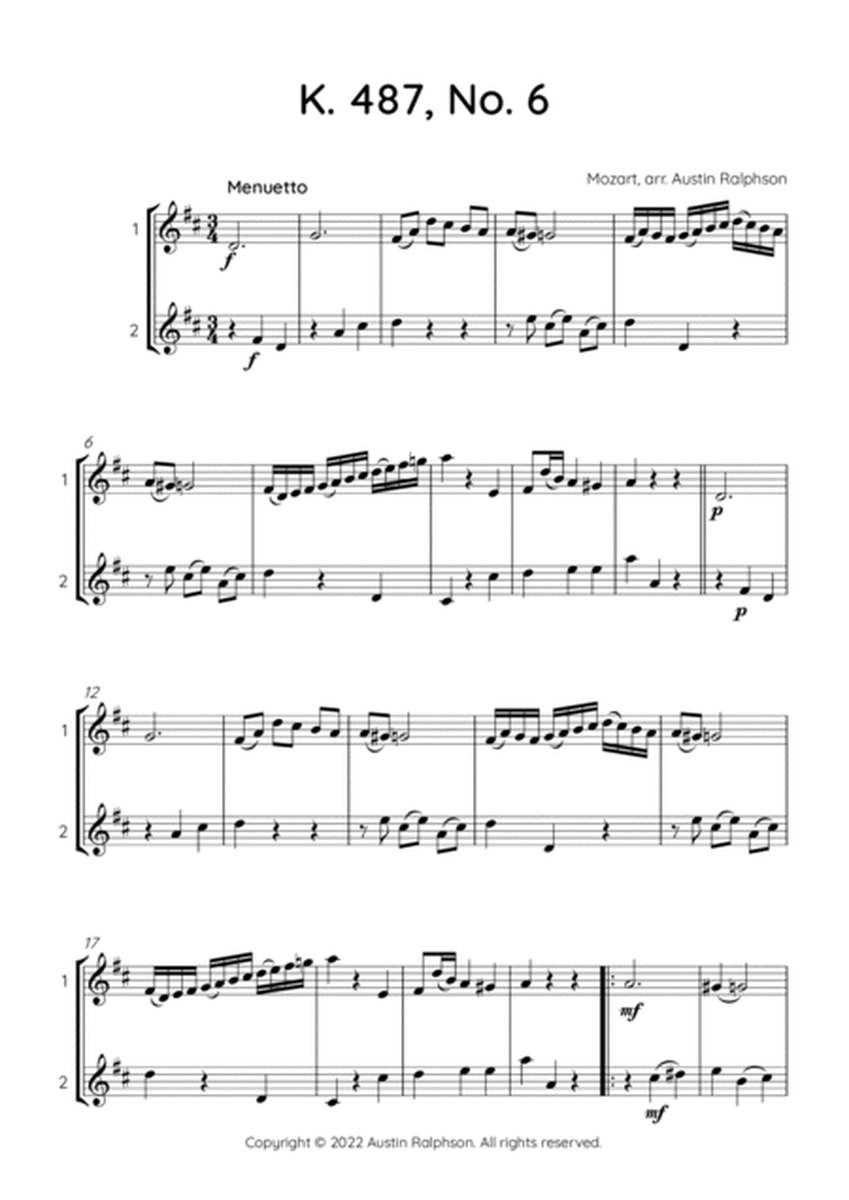 Mozart K. 487 No. 6 - tenor horn duet image number null