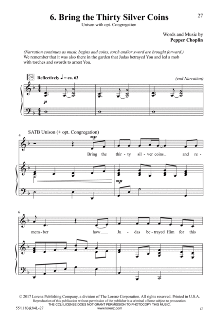 Come to the Cross and Remember - SATB with Performance CD image number null