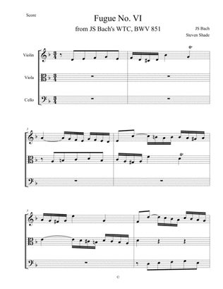 Bach - Fugue No. 6 in D minor, BWV 851