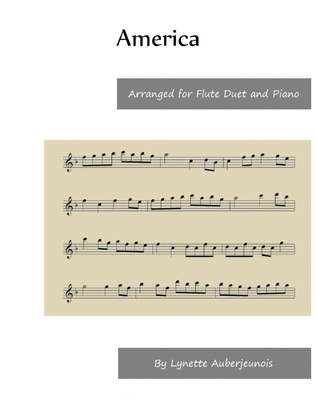 Book cover for America - Flute Duet and Piano
