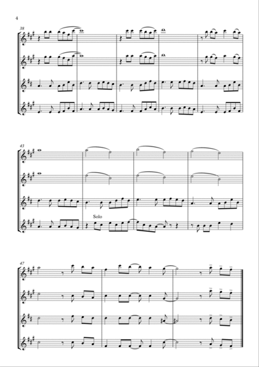 Flowers Saxophone Quartet scores gallery preview page 4