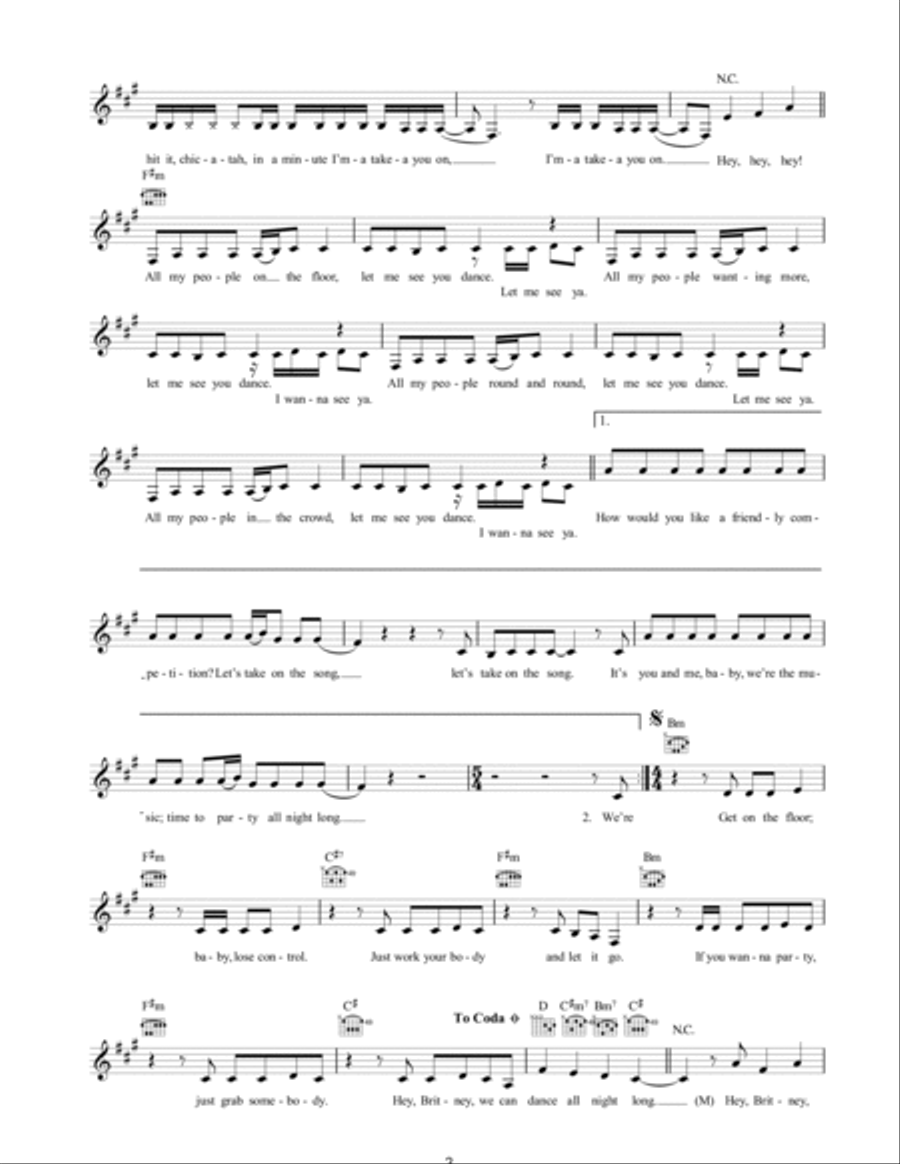 Me Against The Music Me Against The Music Piano scores gallery preview page 2