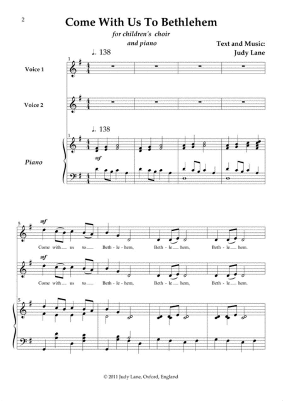 The Christmas Journey - A Christmas musical presentation for Elementary Schools 2-Part scores gallery preview page 3