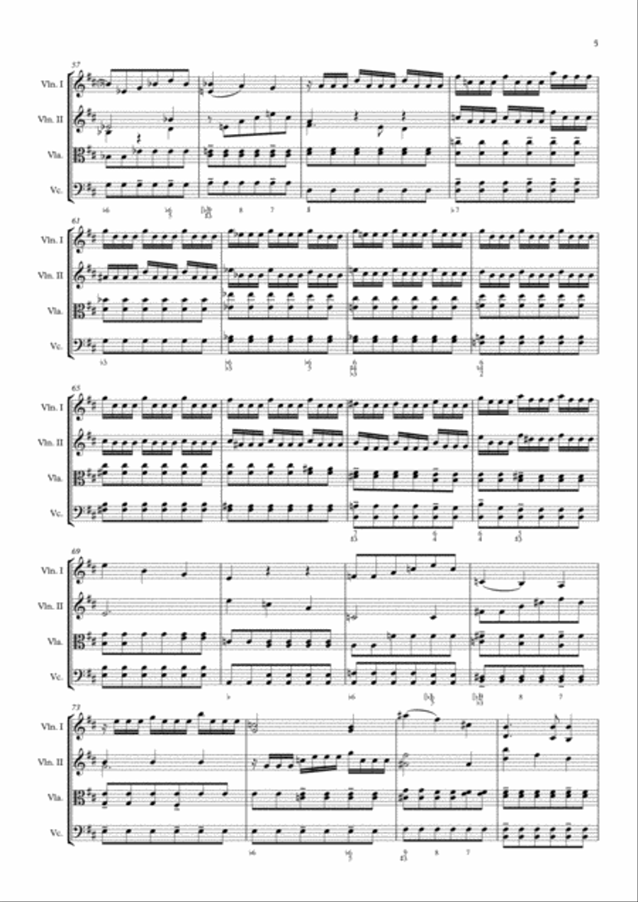 Vivaldi - RV 589, GLORIA - 2. Et In Terra Pax Hominibus, for string quartet String Quartet scores gallery preview page 5