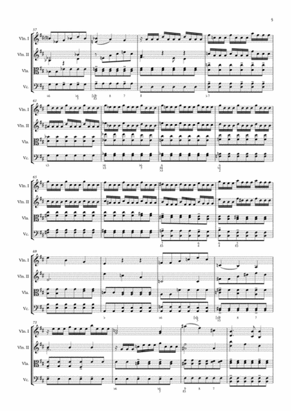 Vivaldi - RV 589, GLORIA - 2. Et In Terra Pax Hominibus, for string quartet image number null