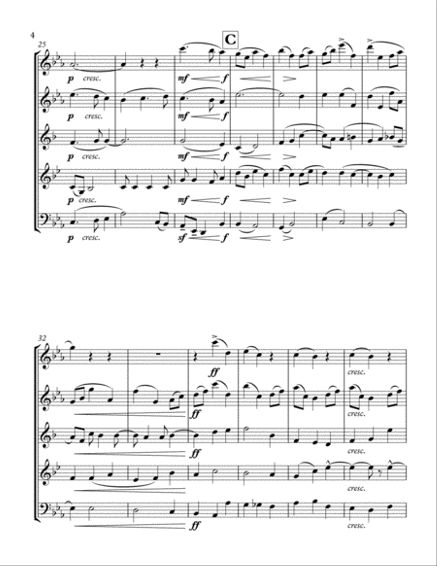 Elgar: Nimrod (Variation IX from Enigma Variations) for Woodwind Quintet Woodwind Quintet scores gallery preview page 4
