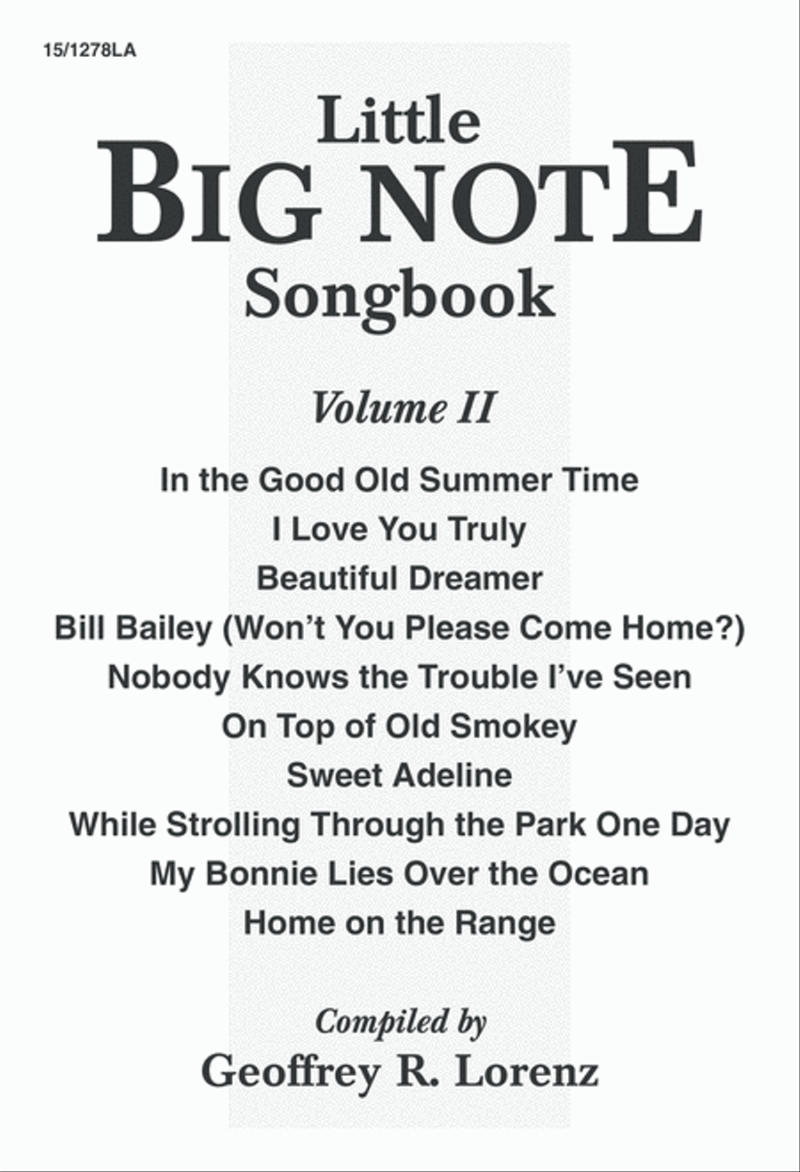 Little Big Note Songbook - Secular Edition 4-Part scores gallery preview page 1