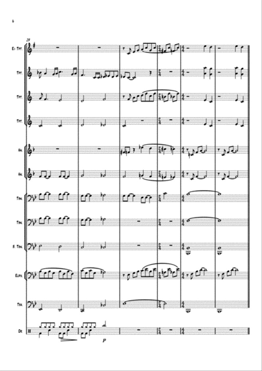 Bohemian Rhapsody Brass Ensemble scores gallery preview page 6