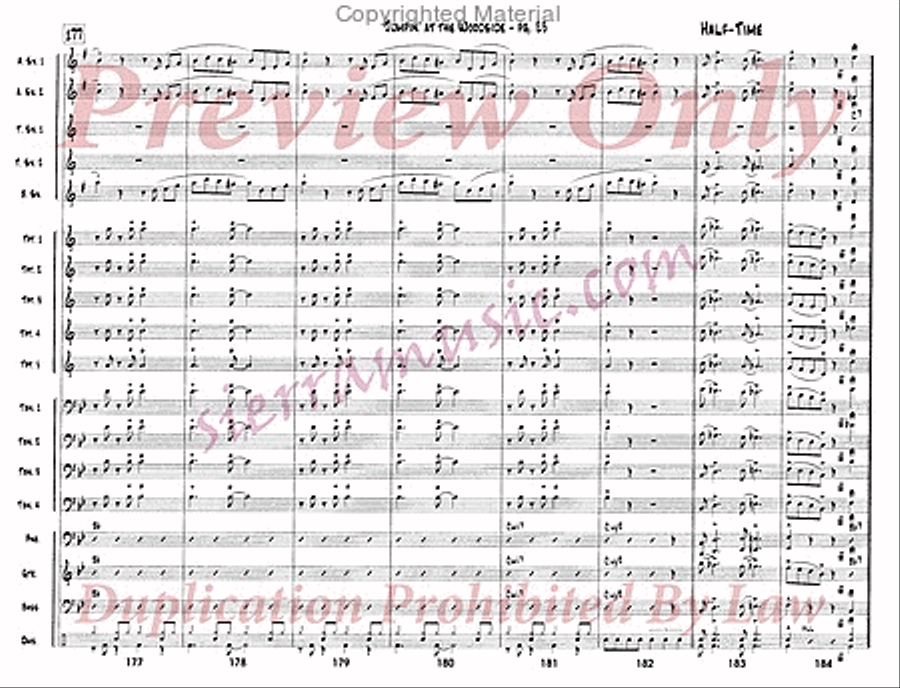Jumpin' At The Woodside Jazz Ensemble scores gallery preview page 24