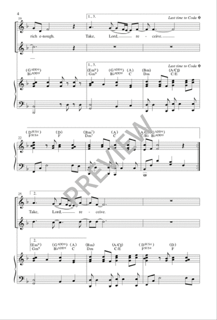 Take, Lord, Receive 2-Part scores gallery preview page 4