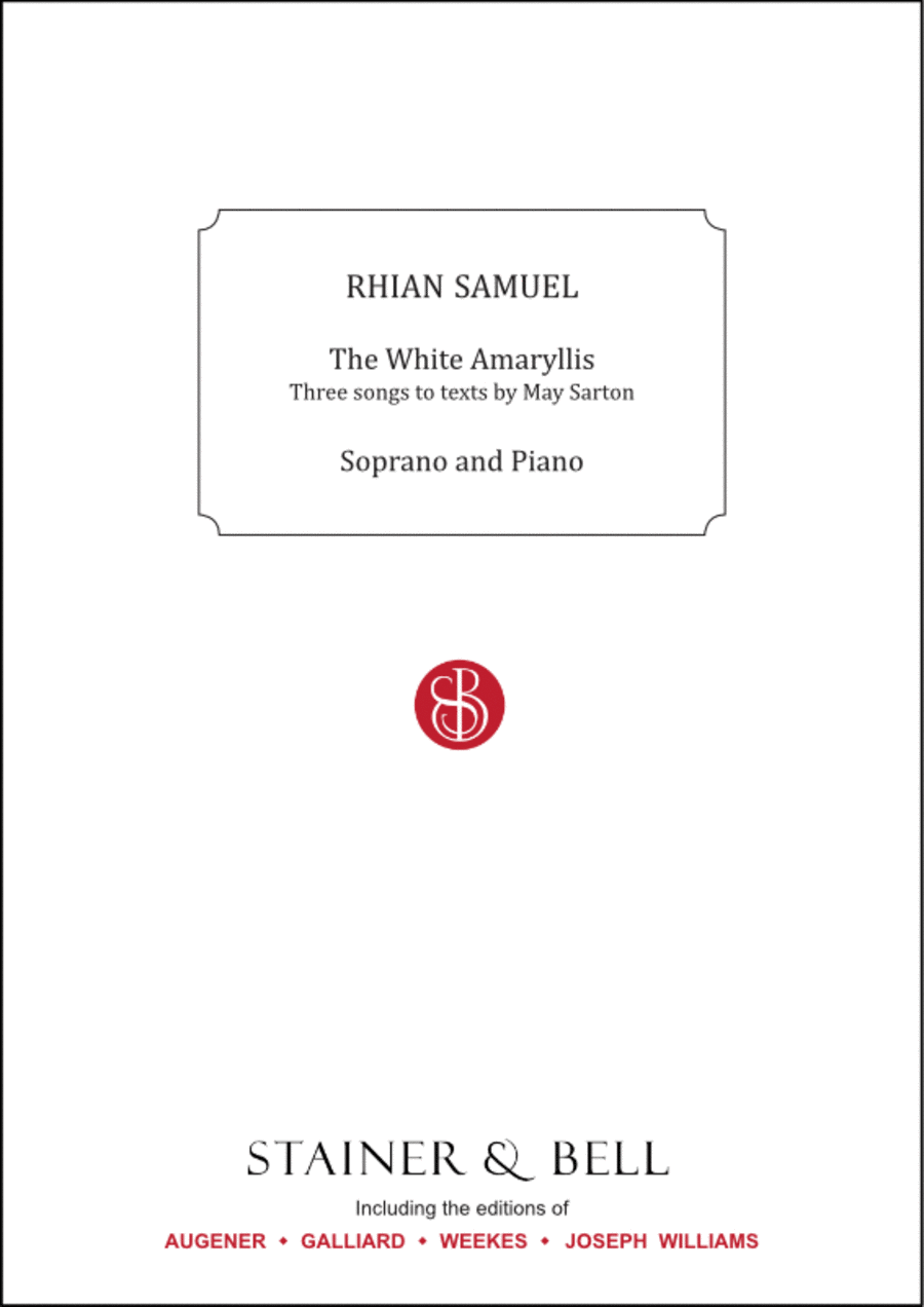 White Amaryllis, The. Sop & Pf