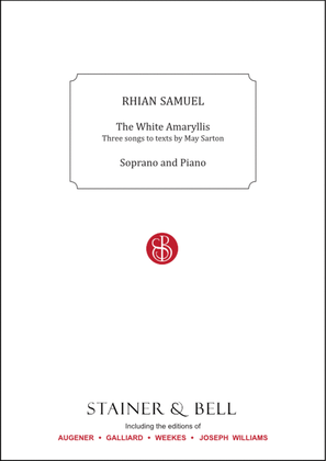 Book cover for White Amaryllis, The. Sop & Pf