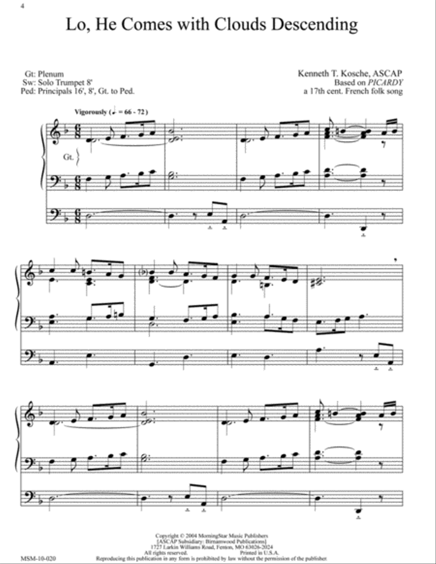 Four Organ Preludes for Advent Organ scores gallery preview page 4