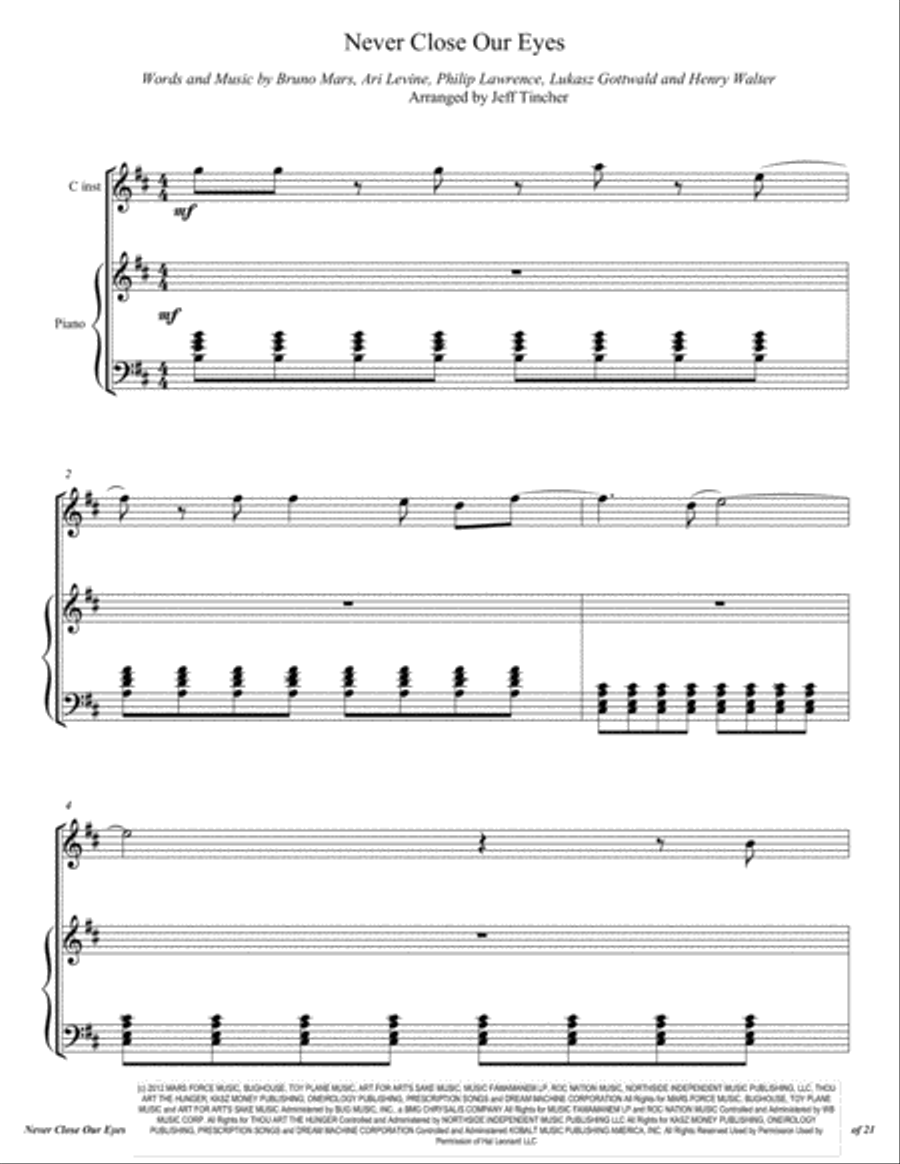Never Close Our Eyes Flute Solo scores gallery preview page 2