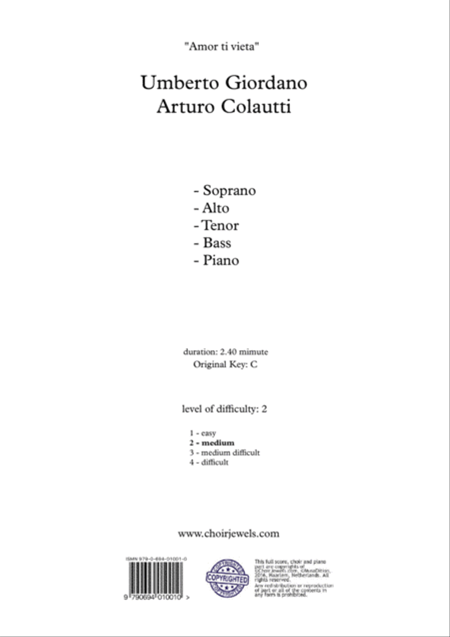 Amor ti vieta Amor ti vieta 4-Part scores gallery preview page 2