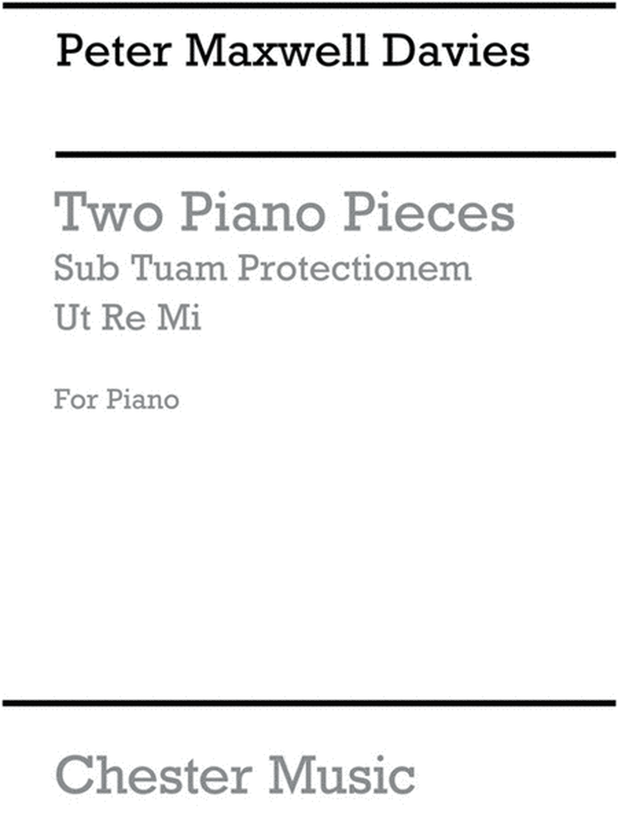 Maxwell Davies 2 Piano Pieces(Arc)