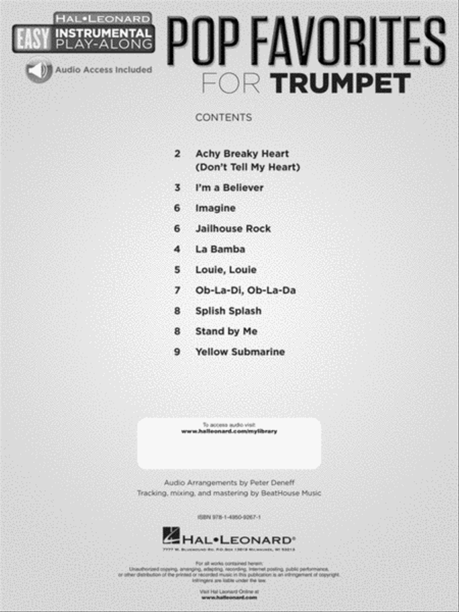 Pop Favorites - 10 Fun Hits Trumpet Solo scores gallery preview page 2