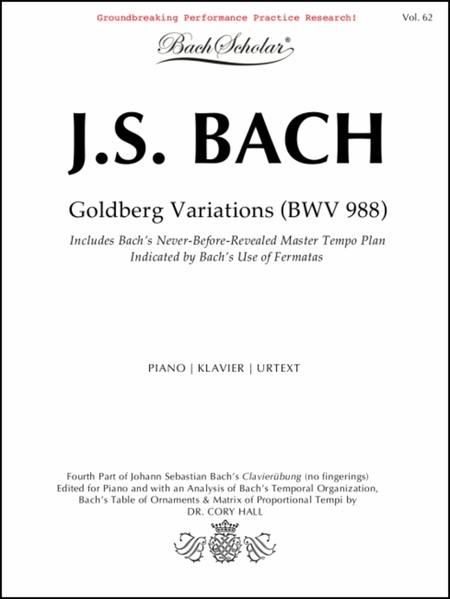 Goldberg Variations (Bach Scholar Edition Vol. 62)