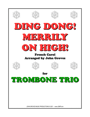 Book cover for Ding Dong! Merrily on High! - Trombone Trio