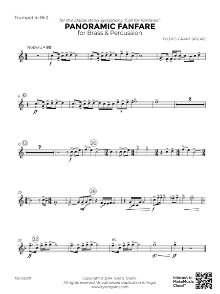Panoramic Fanfare: 2nd B-flat Trumpet