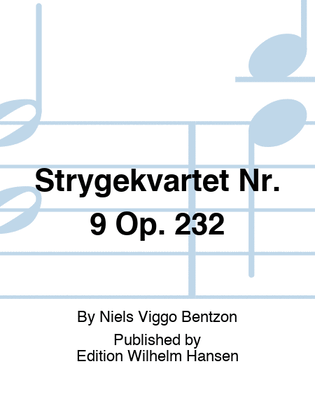 Book cover for Strygekvartet Nr. 9 Op. 232