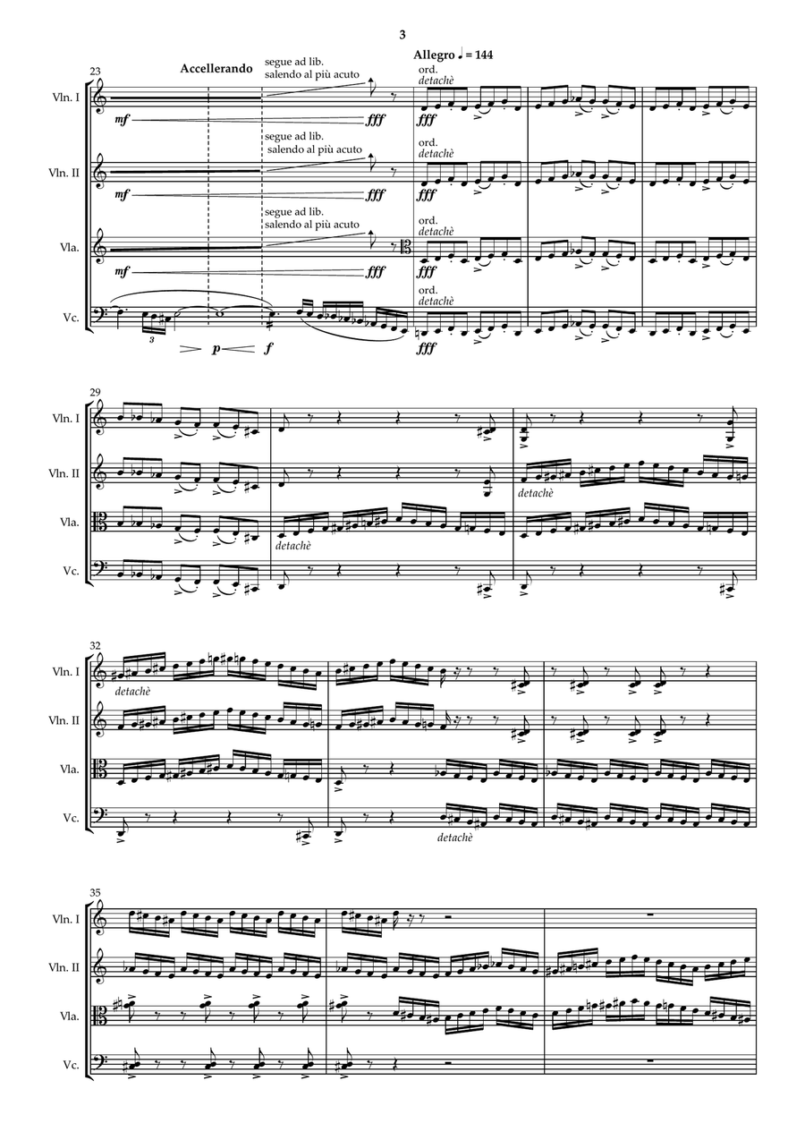Rüzgar for String Quartet String Quartet scores gallery preview page 4