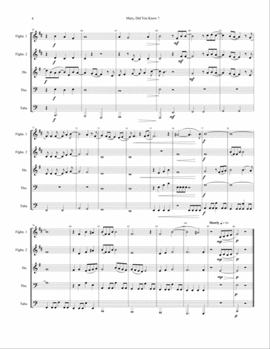 Mary, Did You Know? Brass Ensemble scores gallery preview page 6