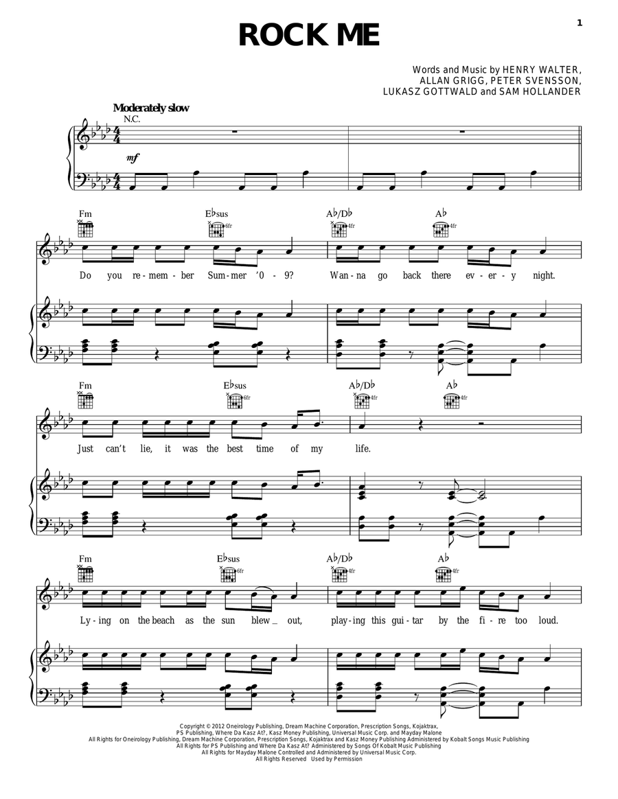Rock Me Rock Me Acoustic Guitar scores gallery preview page 1